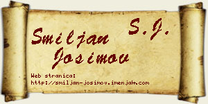 Smiljan Josimov vizit kartica